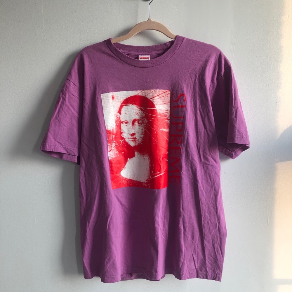 Supreme Mona Lisa Purple T-Shirt L Authentic